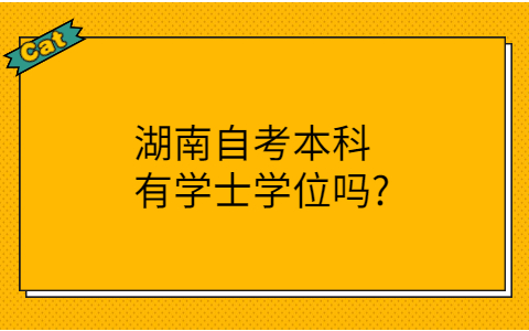湖南自考本科有學(xué)士學(xué)位嗎